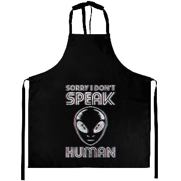 Discover Aliens Spaceship Saucer Astronaut Aprons