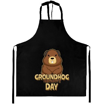 Discover Groundhog Day Day February 2 Cute Kawaii Aprons