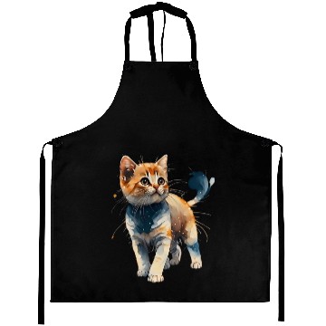 Discover A wonderful cat walking Aprons