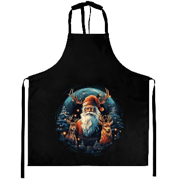 Discover Santa Claus and his reindeer Aprons