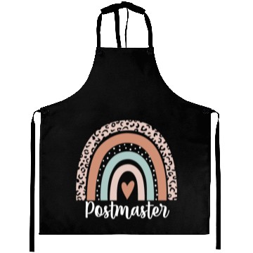 Discover Postmaster Rainbow Leopard Funny Postmaster Aprons
