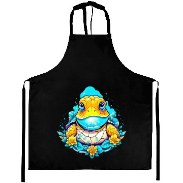 Discover Lizard sitting on top of flowers Aprons