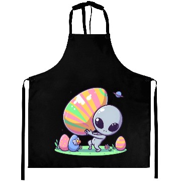 Discover Alien with huge easter egg Aprons