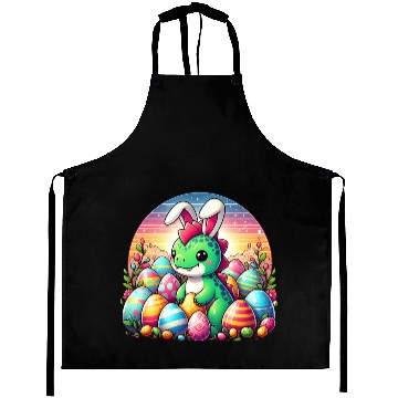 Discover Dino bunny with easter eggs Aprons