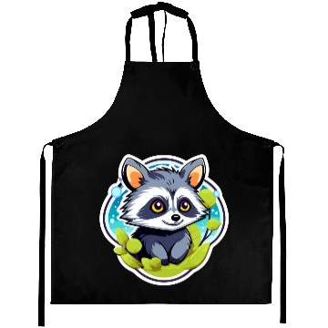 Discover Raccoon Illustration Aprons