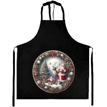 Discover Happy Santa Claus: Traditional Christmas Image Aprons