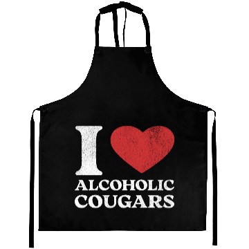 Discover I Love Alcoholic Cougars Aprons