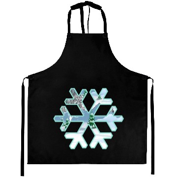 Discover Teal Snowflake Aprons