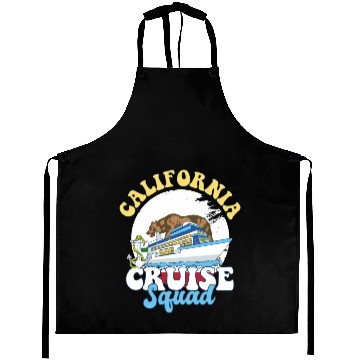 Discover California Cruise Squad Family Vacation Trip Aprons