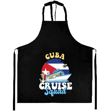 Discover Cuba Cruise Squad Family Vacation Trip Aprons