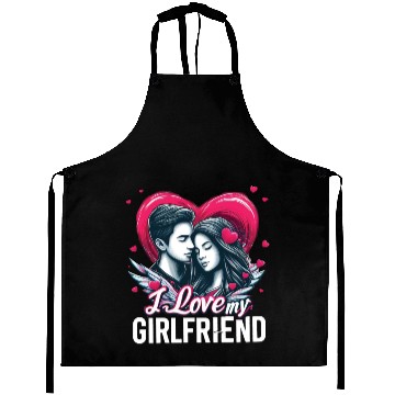 Discover I Love my girlfriend Aprons