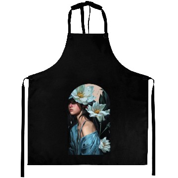 Discover Nocturnal Blossom Amidst Shadows Aprons