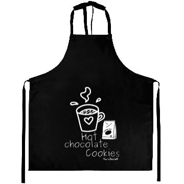 Discover Hot chocolate cookies Yardside font logo white Aprons