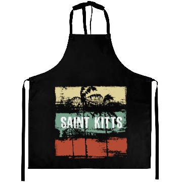 Discover Saint Kitts Artistic Vacation Souvenir Abstract Aprons