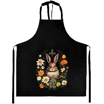 Discover Christian Easter Day Cross Easter Bunny Rabbit Aprons