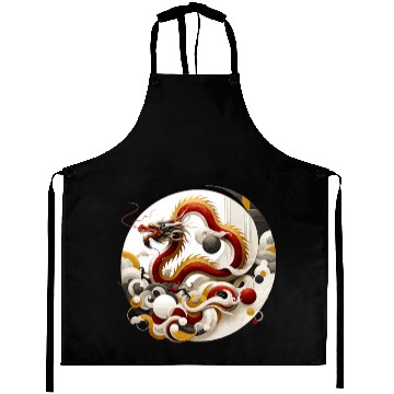 Discover Dragon Chinese Art Aprons