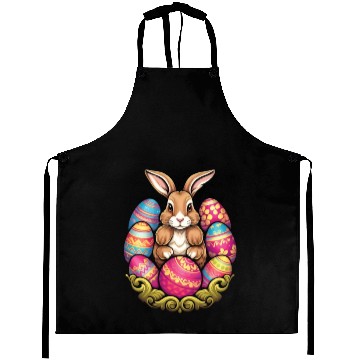 Discover Easter Bunny Rabbit Colorful Eggs Easter Egg Hunt Aprons