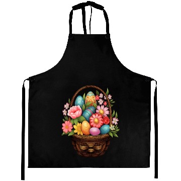 Discover Easter Day Easter Egg Basket Spring Flowers Aprons