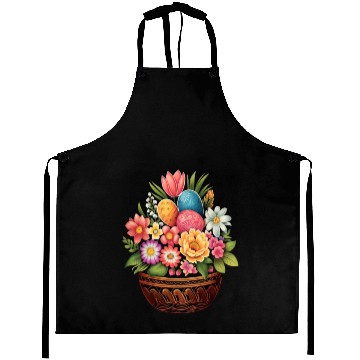 Discover Easter Day Easter Egg Basket Spring Flowers Aprons