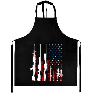Discover Rifle gun flag Aprons