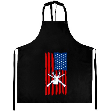 Discover American flag deer hunting Aprons