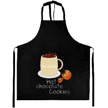 Discover Drink Hot chocolate cookies Yardside font logo Aprons
