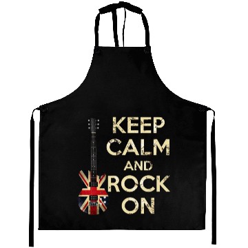 Discover Keep Calm and Rock On Union Jack Guitar Aprons