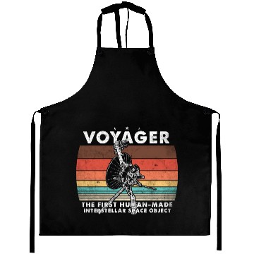 Discover Voyager 1977 Retro Space Probe Mission Aprons