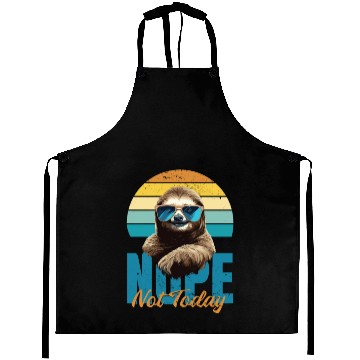 Discover Nope Not Today Sloth Love Chill Mode Aprons