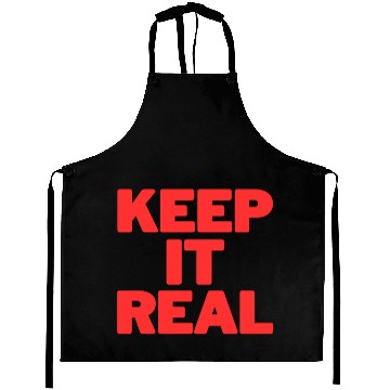 Discover KEEP IT REAL (red design) Aprons
