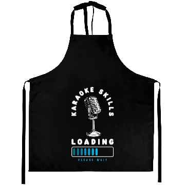 Discover Funny Karaoke Singer Singing Musician Karaoke Gift Aprons