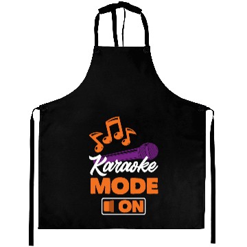 Discover Funny Karaoke Singer Singing Musician Karaoke Gift Aprons