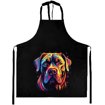 Discover Watercolor Colorful Cane Corso Aprons