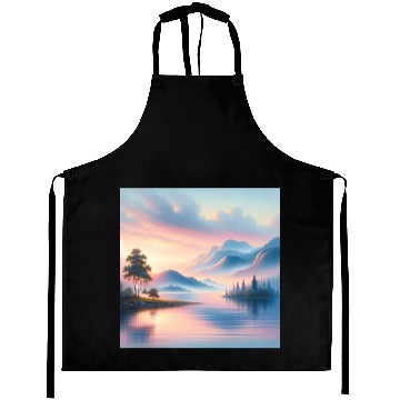 Discover Sunrise Serenity Lakeside Tranquility in Pastel Aprons