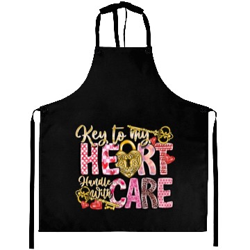 Discover Key To My Heart Handle With Care Aprons