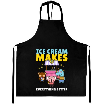 Discover Ice Cream Makes Everything Better Aprons