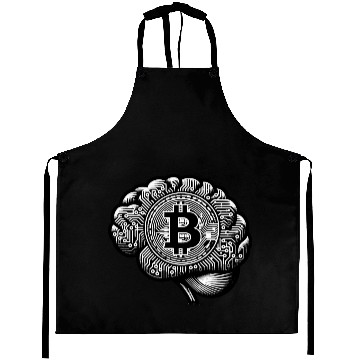 Discover Bitcoin symbol crypto coins brain mindset 5 Aprons
