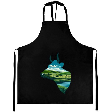 Discover Nature in Cow Pattern Aprons