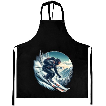 Discover Skier skiing down a mountain Aprons