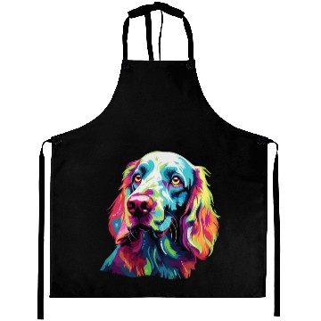 Discover Watercolor Colorful English Setter Aprons
