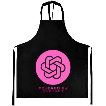 Discover Powered by ChatGPT (Pink Design) Aprons