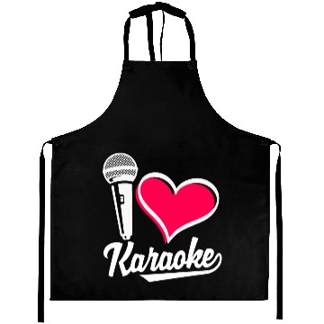 Discover Funny Karaoke Singer Singing Musician Karaoke Gift Aprons