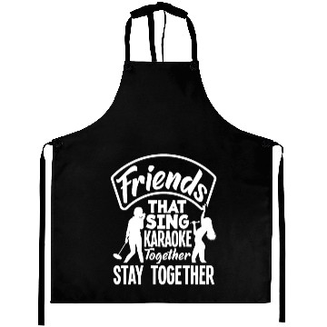 Discover Funny Karaoke Singer Singing Musician Karaoke Gift Aprons