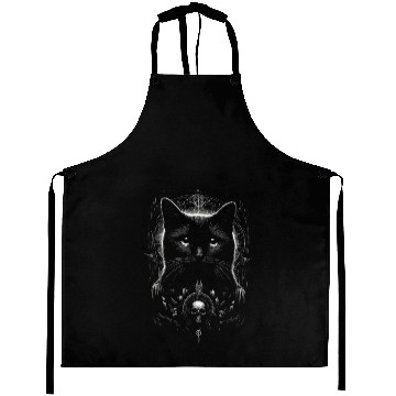 Discover Scary Horror Black Cat Aprons