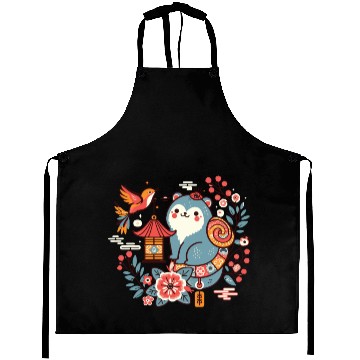 Discover Whimsical Dog and Bird Aprons