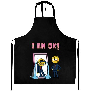 Discover I am ok Sarcasm funny Emojis Aprons
