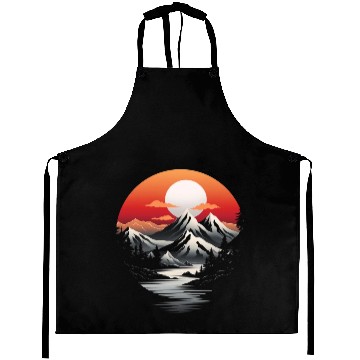 Discover Mountain Glow Apparel: Sunrise Serenity Edition Aprons