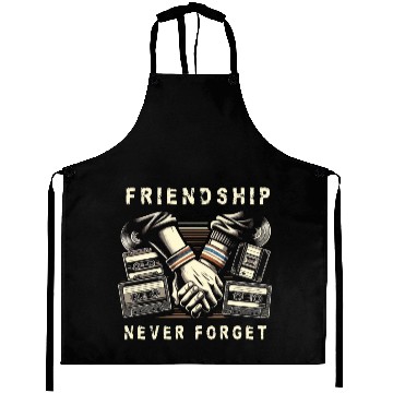 Discover Friendship Never Forget Old School Nostalgia Tape Aprons