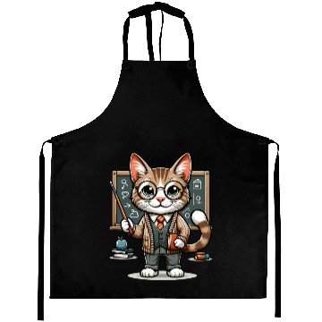 Discover Funny Teacher Cat Aprons