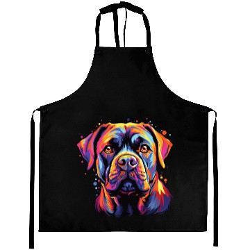 Discover Watercolor Colorful Cane Corso Aprons